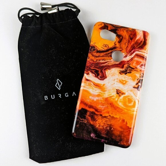 NEW Burga Pumpkin Spice Orange Marble Google Pixel 2XL Phone Case - Picture 1 of 4